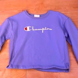 Girls size large champion cropped sweatshirt